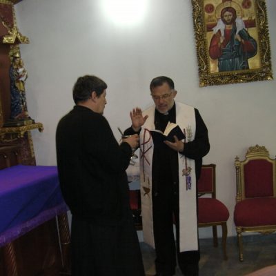 Monseñor Ojalbo bendice capilla Buen Pastor - Bogotá Colombia
